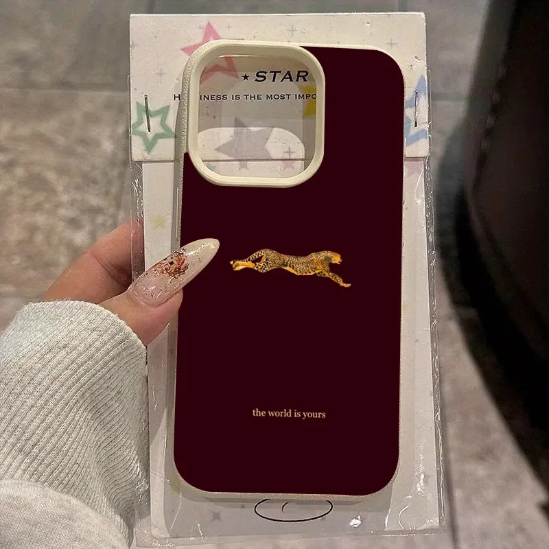 Wine & Beer Quito - Fashion Leopard Wine Red Soft Phone