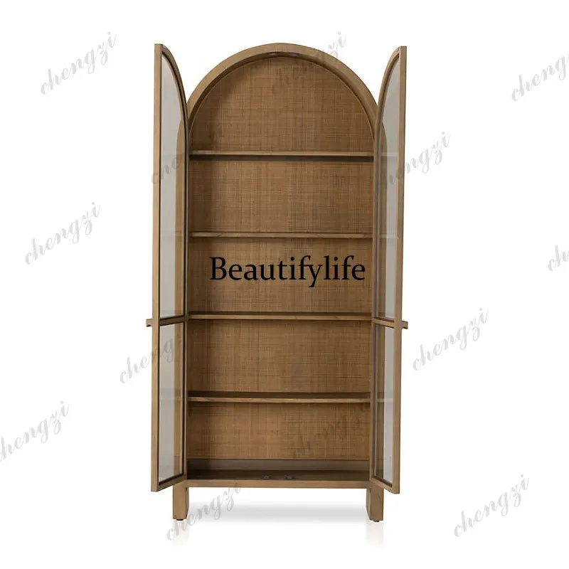 Wine & Beer Quito - A4567 American arched rattan bookcase French