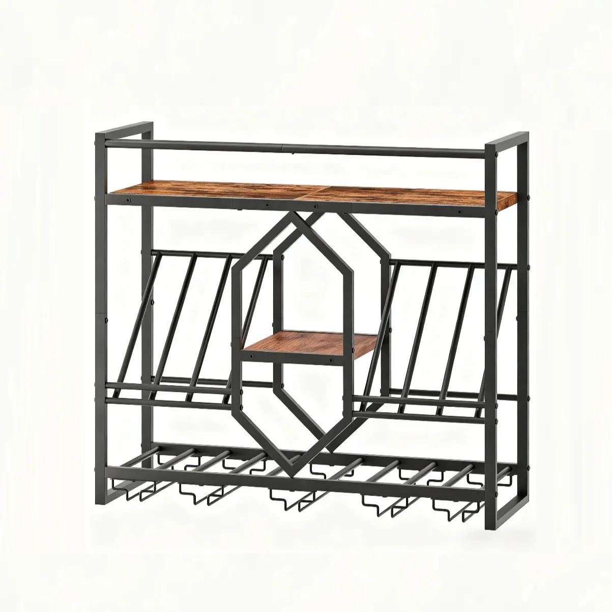 Wrought iron bar wine rack, wa - Wine Rack Wall Mount ulasan dan harga