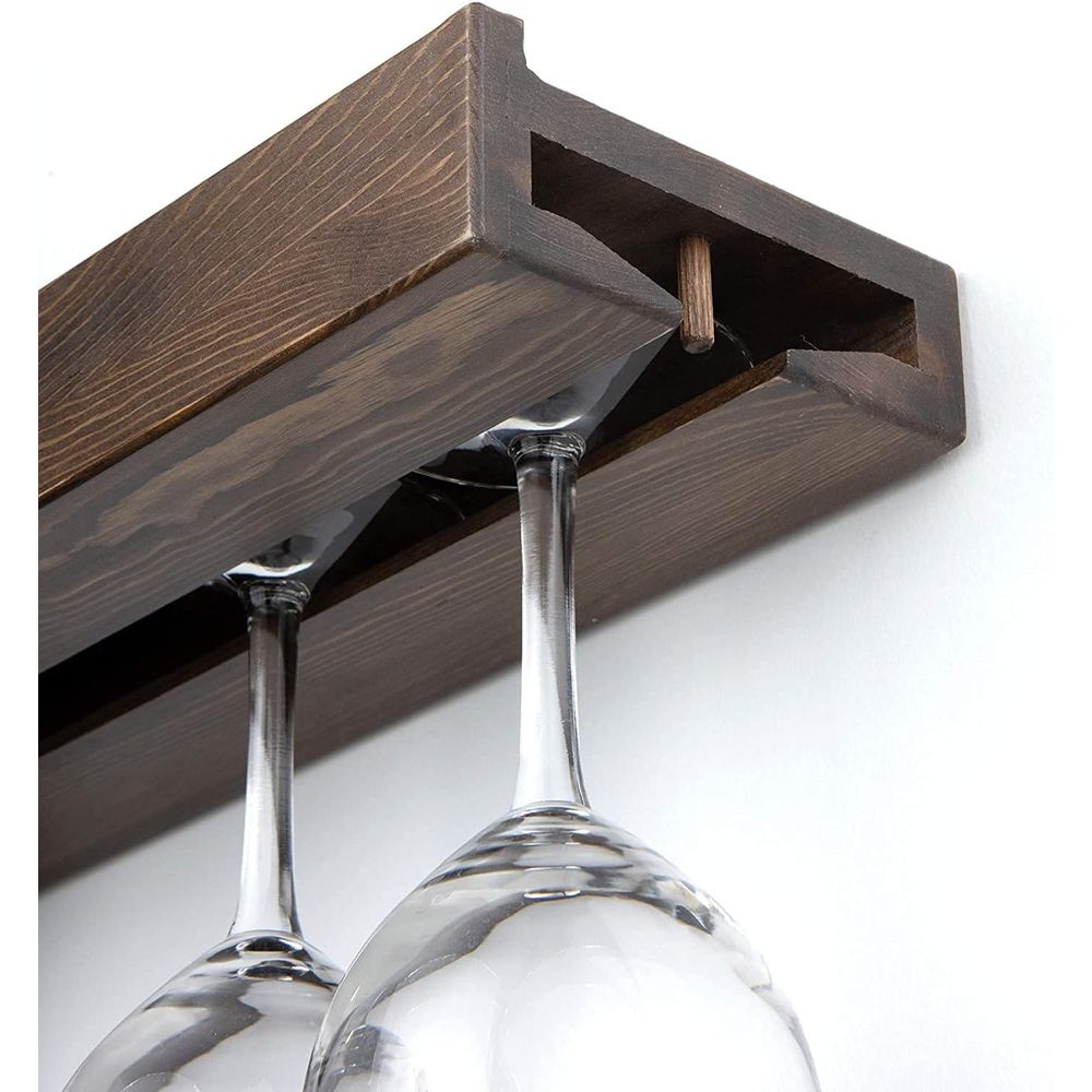 Wall Mounted Wood Floating Win - Wine Rack Wall Mount ulasan dan harga