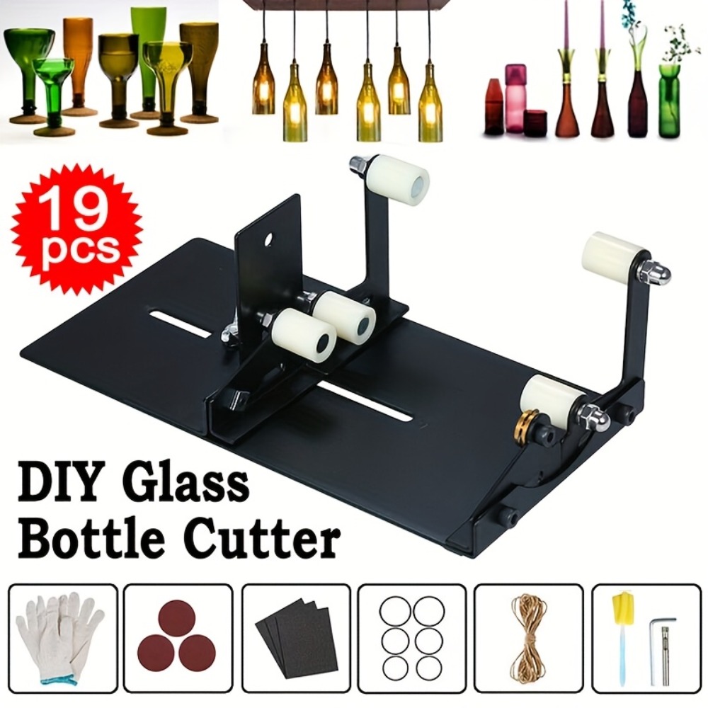 19pcs Glass Bottle Cutter Tool - Wine Beer Combination ulasan dan harga