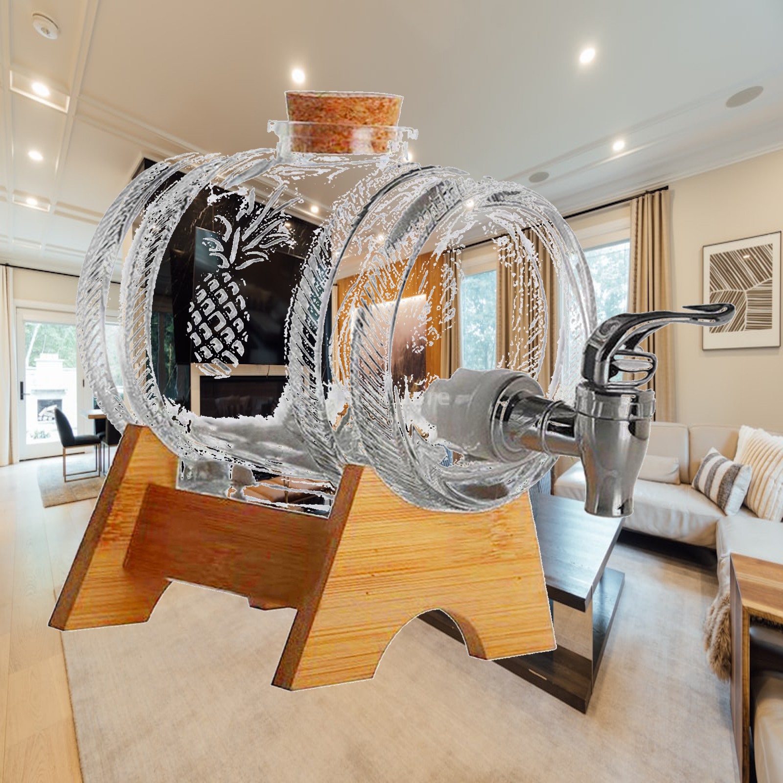 Premium Glass Barrel Dispenser - Wine Beer Spirits ulasan dan harga