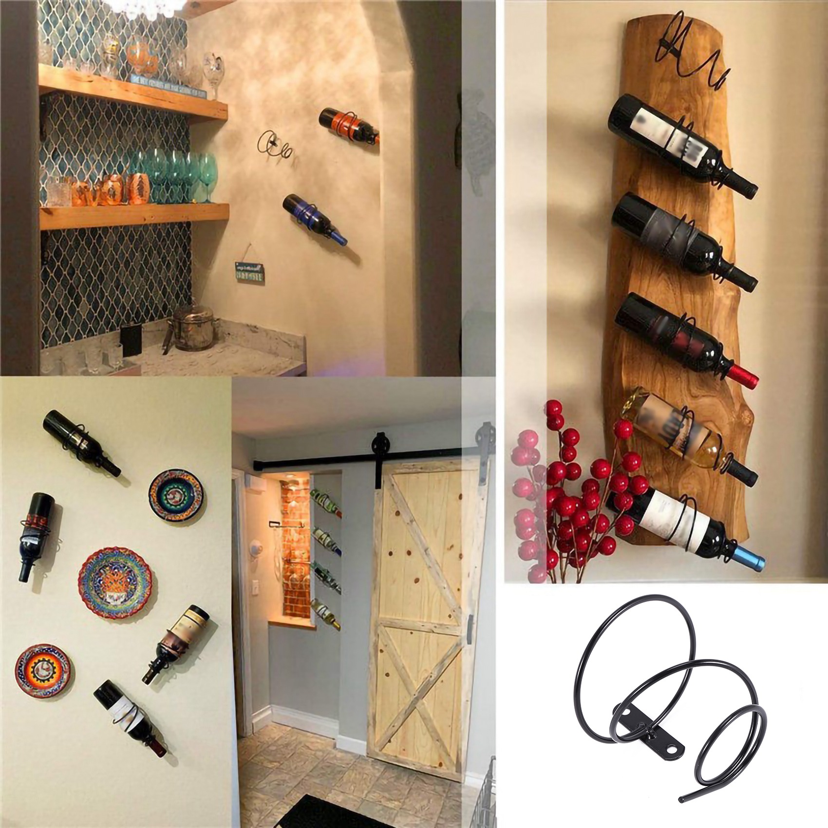 24-Hour Delivery 3Pack Simple  - Wine Rack Wall Mount ulasan dan harga