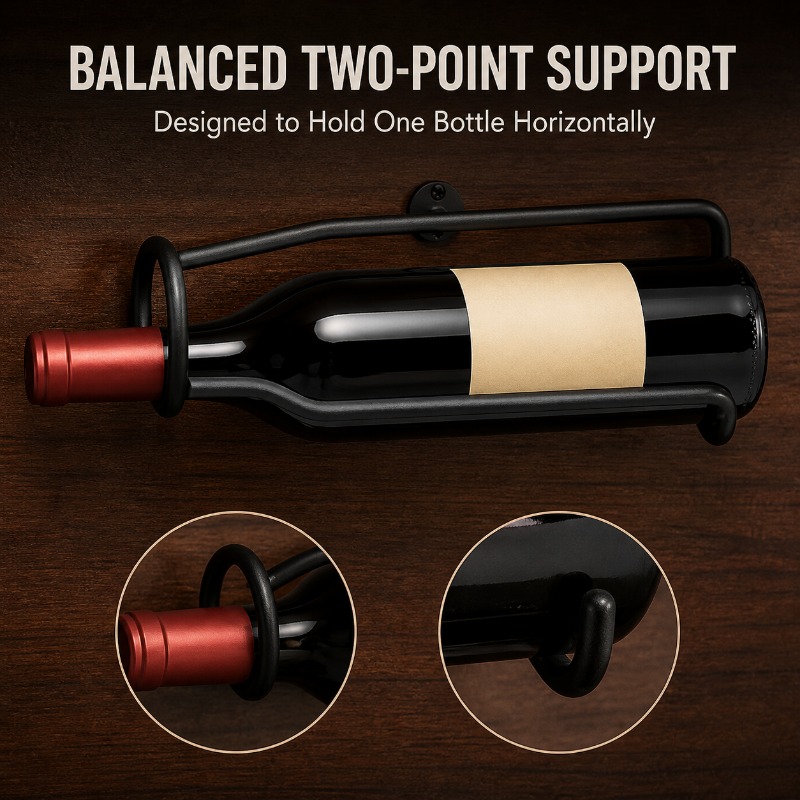 Wall‑Mounted Metal Wine Rack M - Wine Beer Restaurant ulasan dan harga