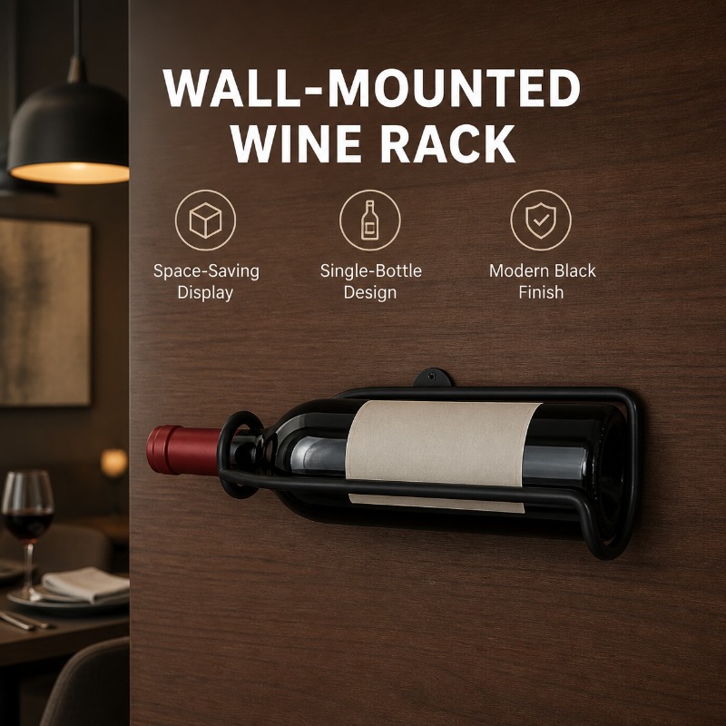 Wall‑Mounted Metal Wine Rack M - Wine Beer Restaurant ulasan dan harga