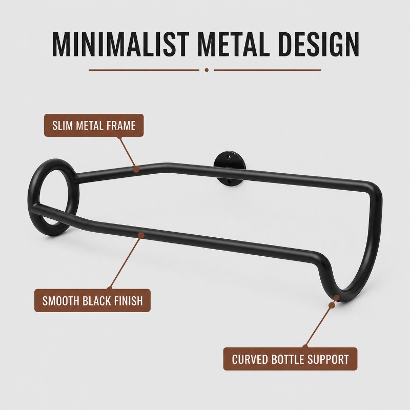 Wall‑Mounted Metal Wine Rack M - Wine Beer Restaurant ulasan dan harga