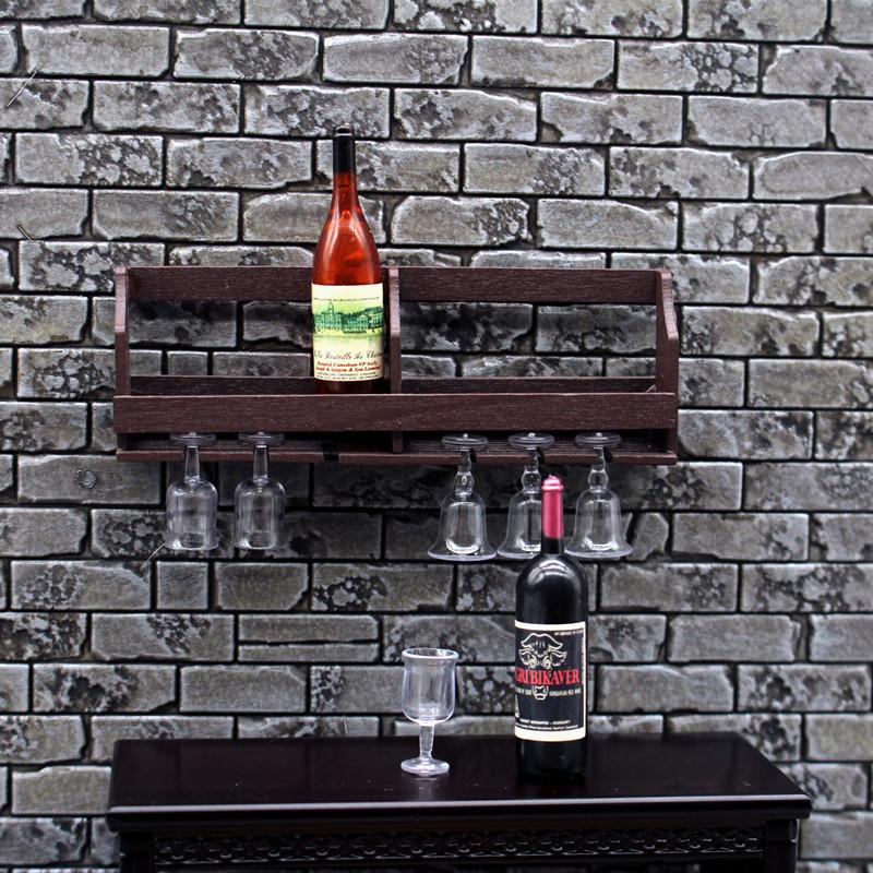 1 Set Dollhouse Simulation Wal - Wine Rack Wall Mount ulasan dan harga