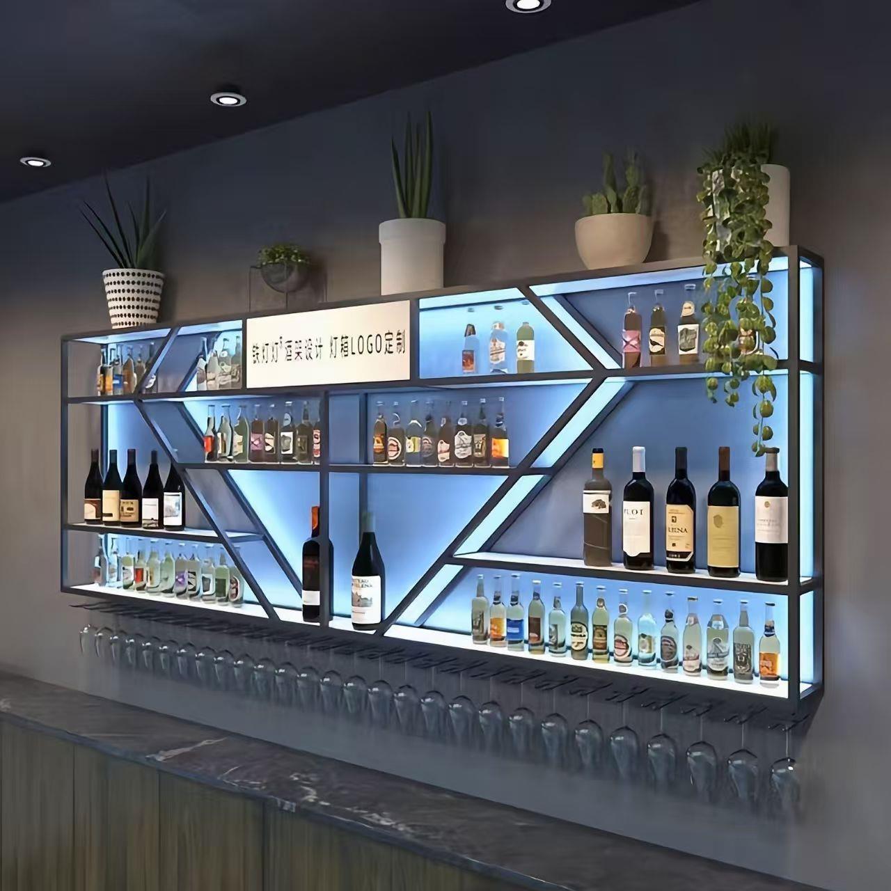 Wall hanging wine rack Wall lu - Wine Beer Restaurant ulasan dan harga