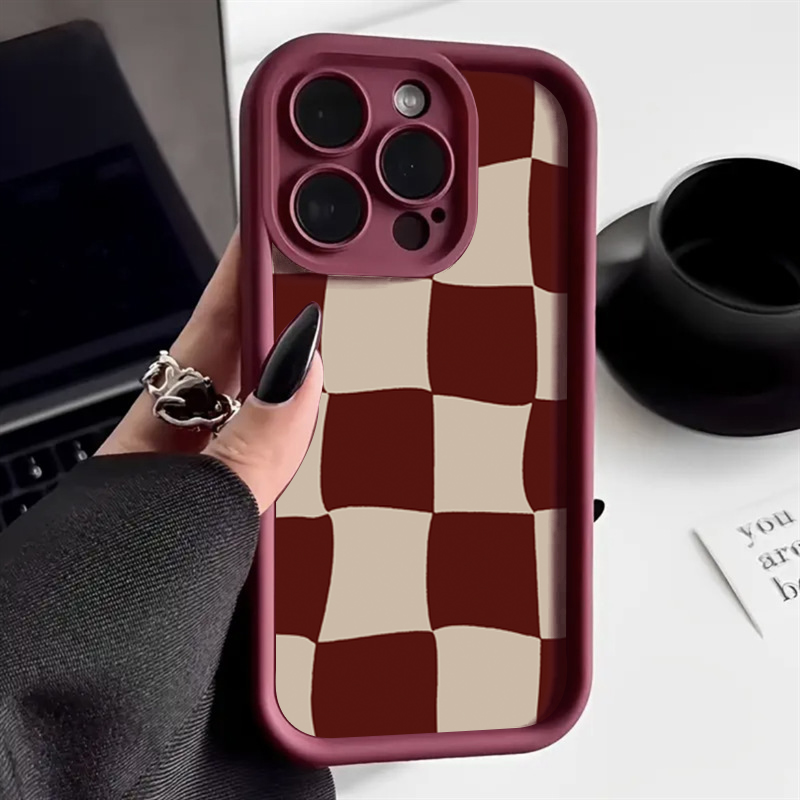 Wine Red Deform Grid Pattern P - Wine & Beer Quito ulasan dan harga