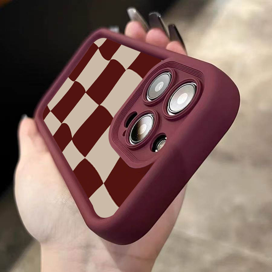 Wine Red Deform Grid Pattern P - Wine & Beer Quito ulasan dan harga