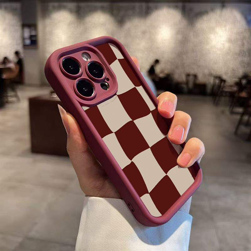 Wine Red Deform Grid Pattern P - Wine & Beer Quito ulasan dan harga