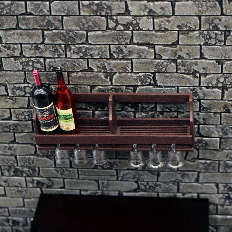 1Set Dollhouse Toy Simulation  - Wine Rack Wall Mount ulasan dan harga