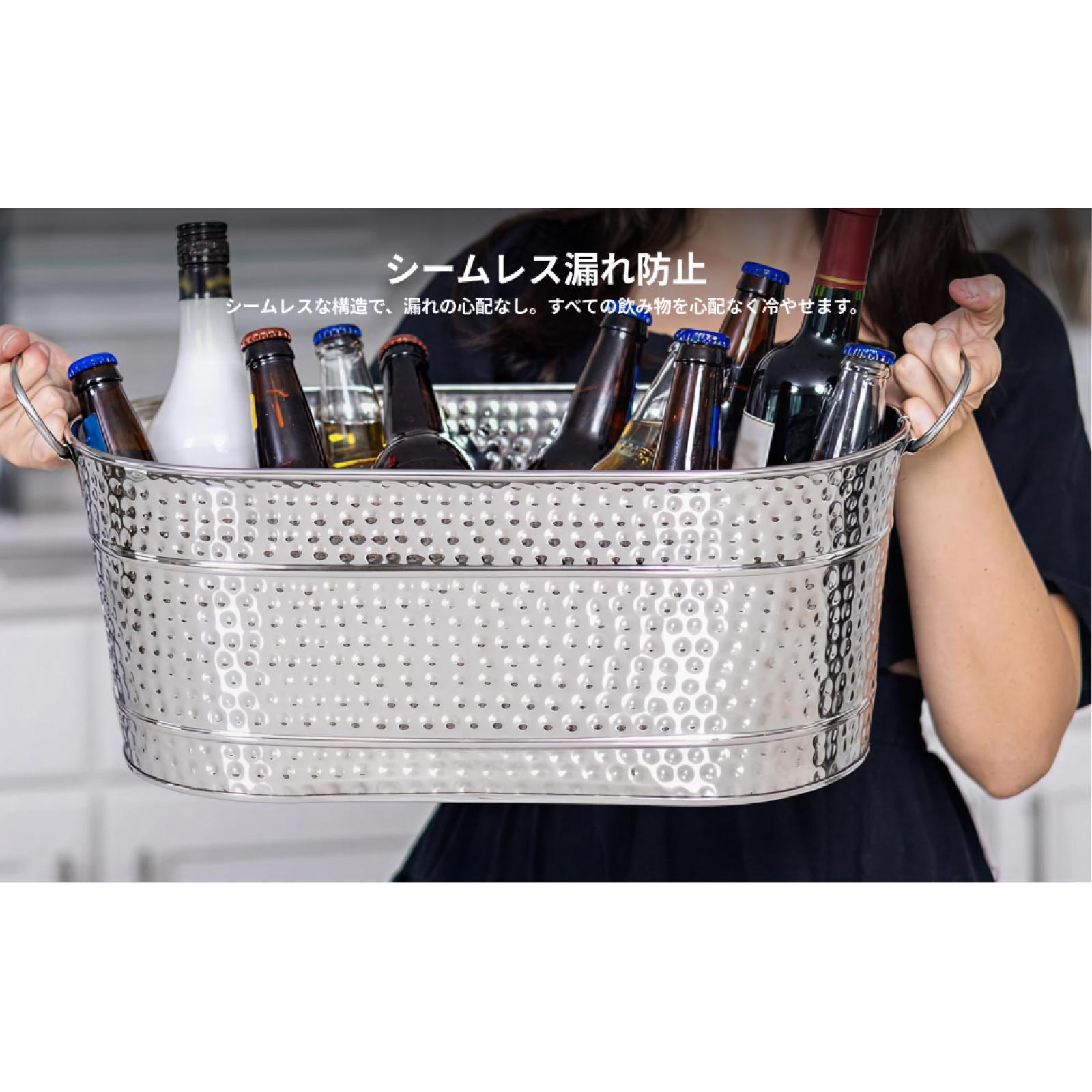 2x Galvanized Oval Beverage Tu - Wine Beer Restaurant ulasan dan harga