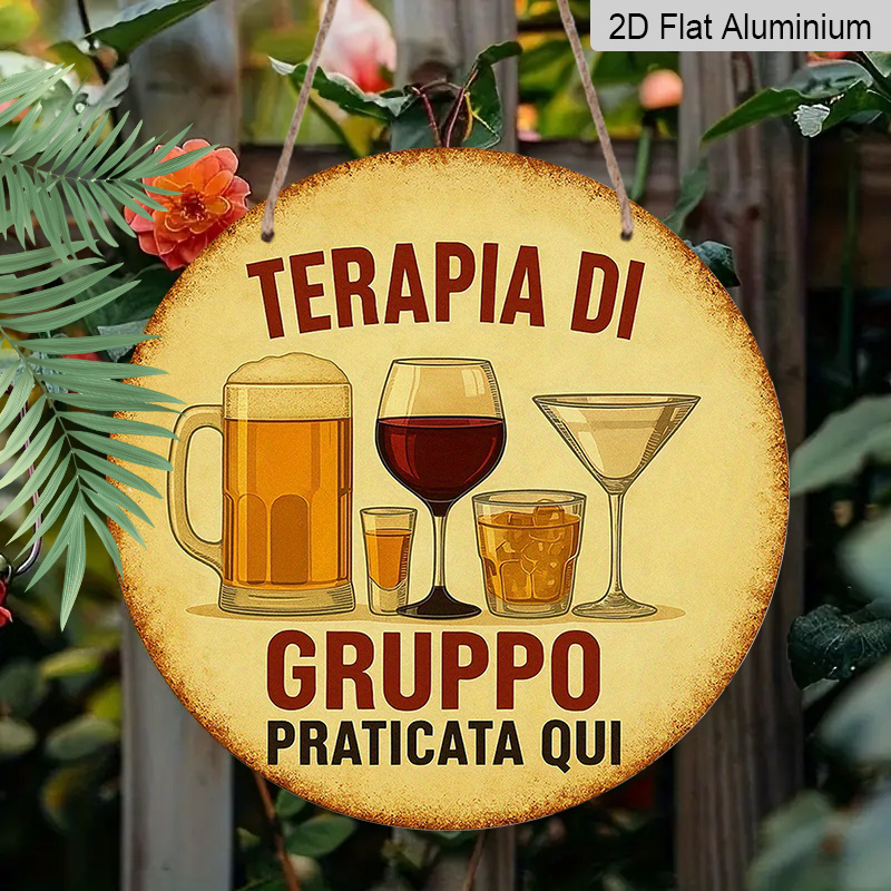 2D Flat, 1pc 7.87inchs Round A - Beer And Wine Quote ulasan dan harga