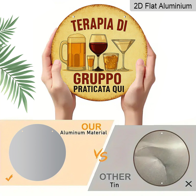 2D Flat, 1pc 7.87inchs Round A - Beer And Wine Quote ulasan dan harga