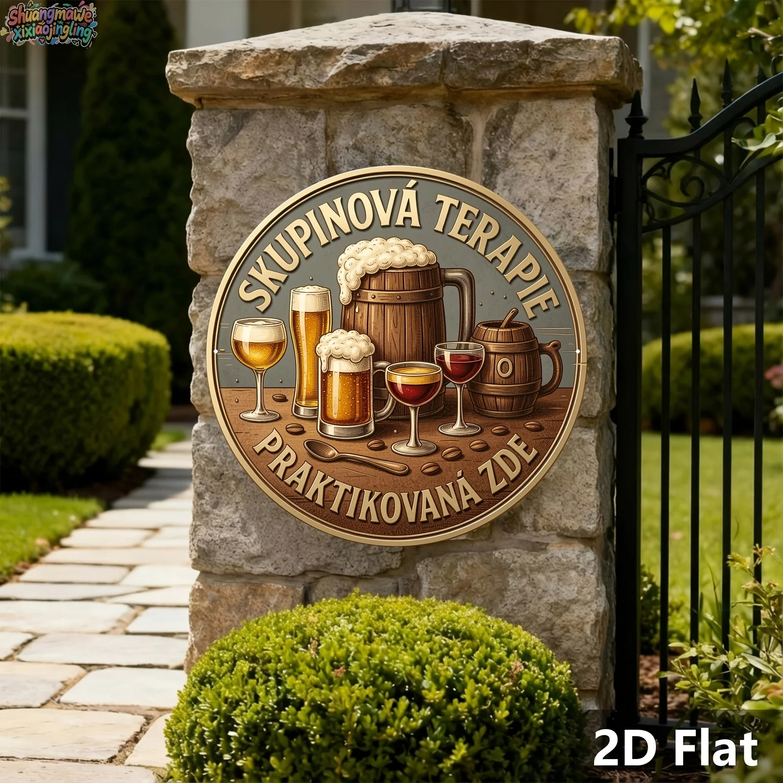 2D wooden signs, featuring hum - Beer And Wine Quote ulasan dan harga