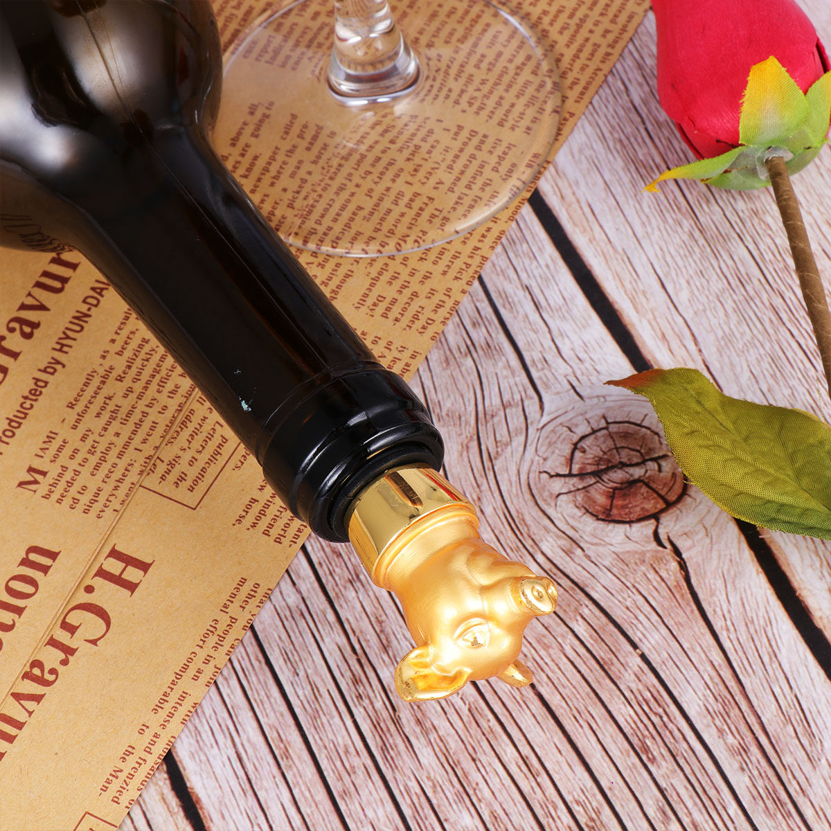 1Pcs Creative Pig Wine Stopper - Wine Beer Restaurant ulasan dan harga