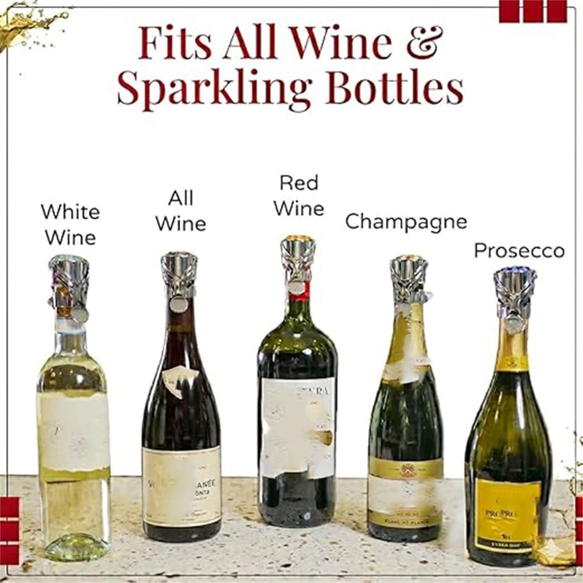 (A02R] 2Pcs Wine Stopper & Cha - Wine & Beer Quito ulasan dan harga