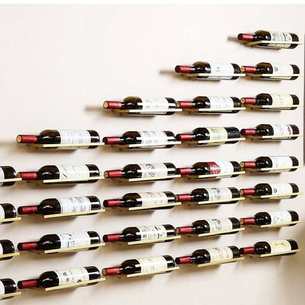Wall Decor Metal Wine Rack Wal - Wine Rack Wall Mount ulasan dan harga