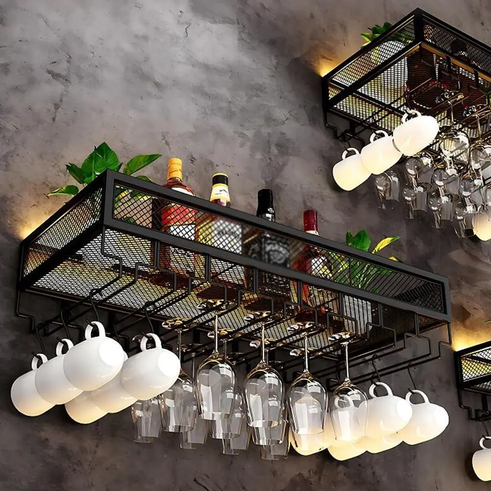 Wine Rack Wall Mounted with LE - Wine Rack Wall Mount ulasan dan harga
