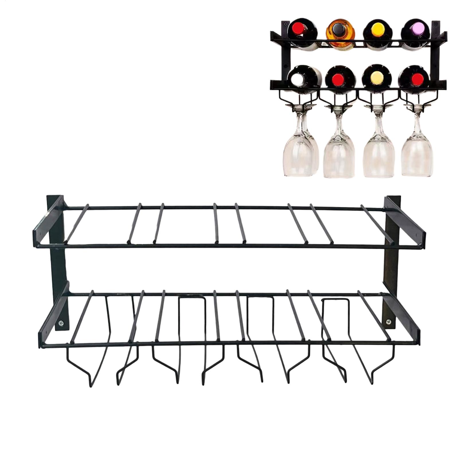 Wall Mounted Wine Rack Double- - Wine Rack Wall Mount ulasan dan harga